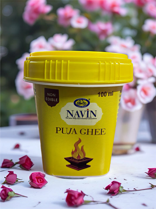 NAVIN PUJA GHEE 100ml jar pack of 10