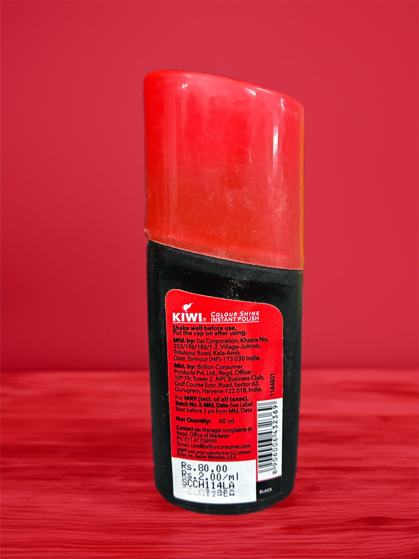KIWI INSTANT POLISH BLACK LEATHER 40ml