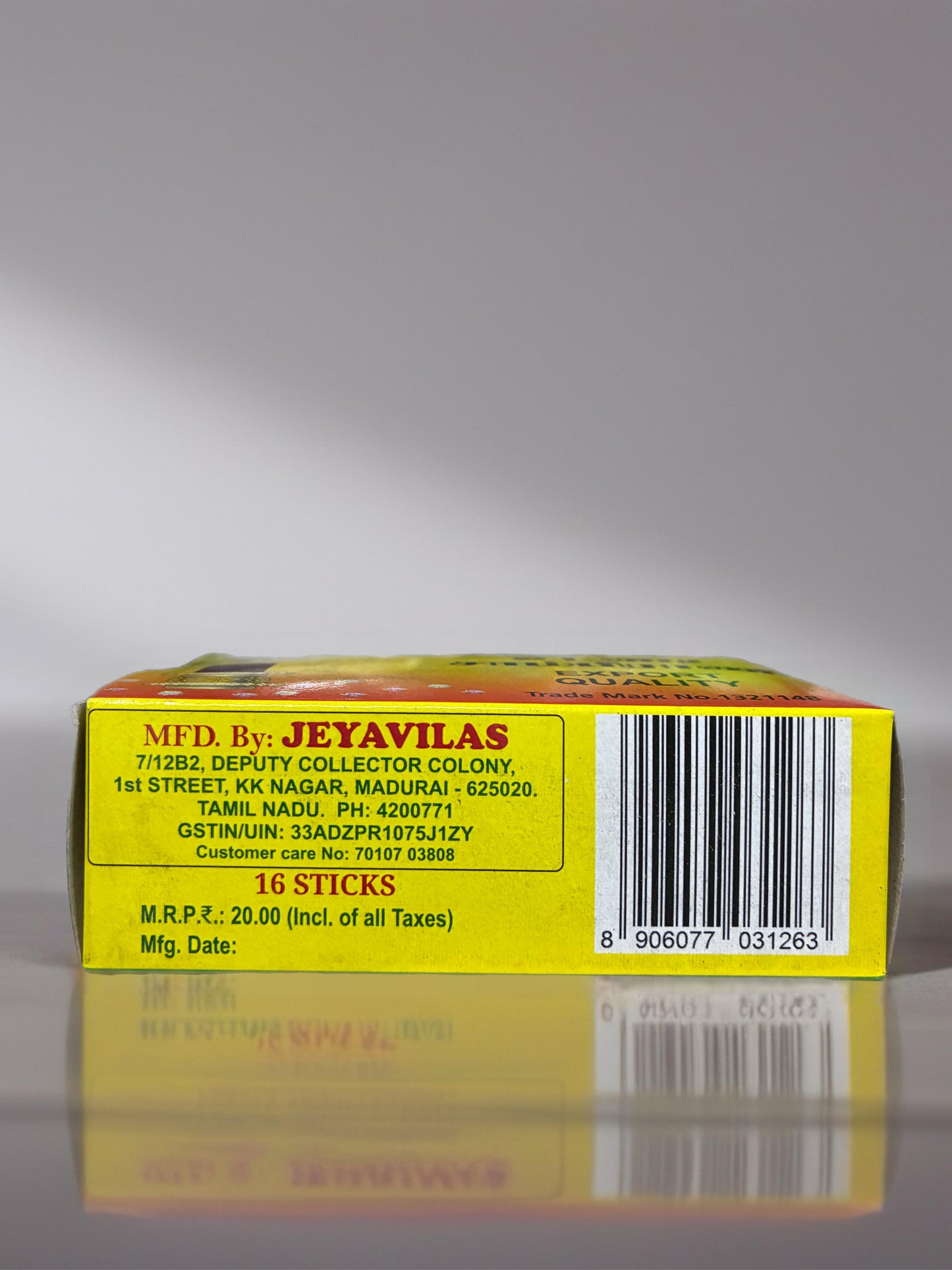 JEYAVILAS INSTANT SAMBRANI 16 STICKS * 10 BOXES