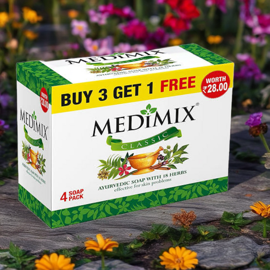 MEDIMIX SOAP 75g*4 (buy3+get 1 10rs sample soap free)