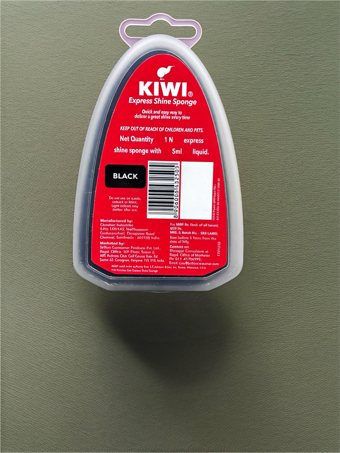 KIWI EXPRESS SHINE SPONGE BLACK 2x