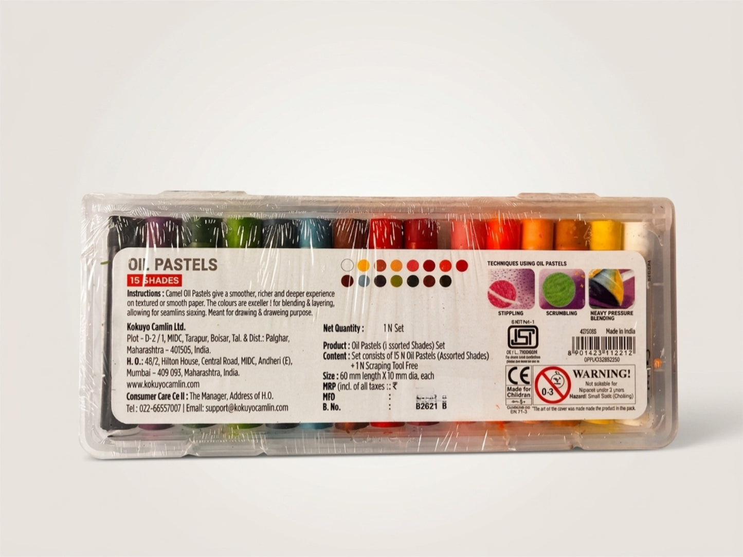 CAMLIN OIL PASTELS PACK OF 15 SHADES