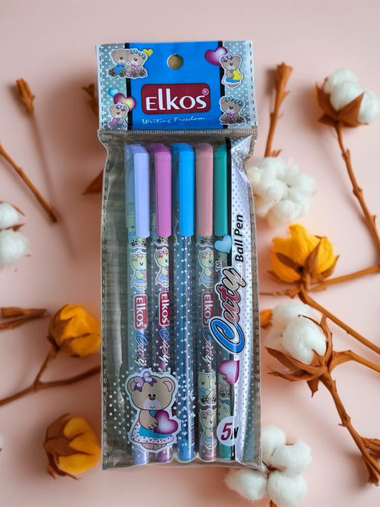 ELKOS CUTY बॉल पेन नीला, 5 का पैक