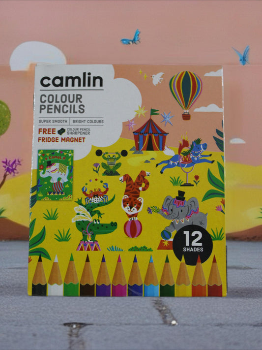 CAMLIN COLOUR PENCILS 12 SHADES SHORT