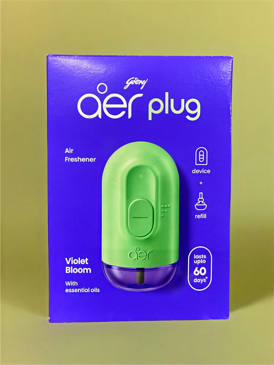 GODREJ AER PLUG VIOLET BLOOM DEVICE PLUS REFILL 230V 15W