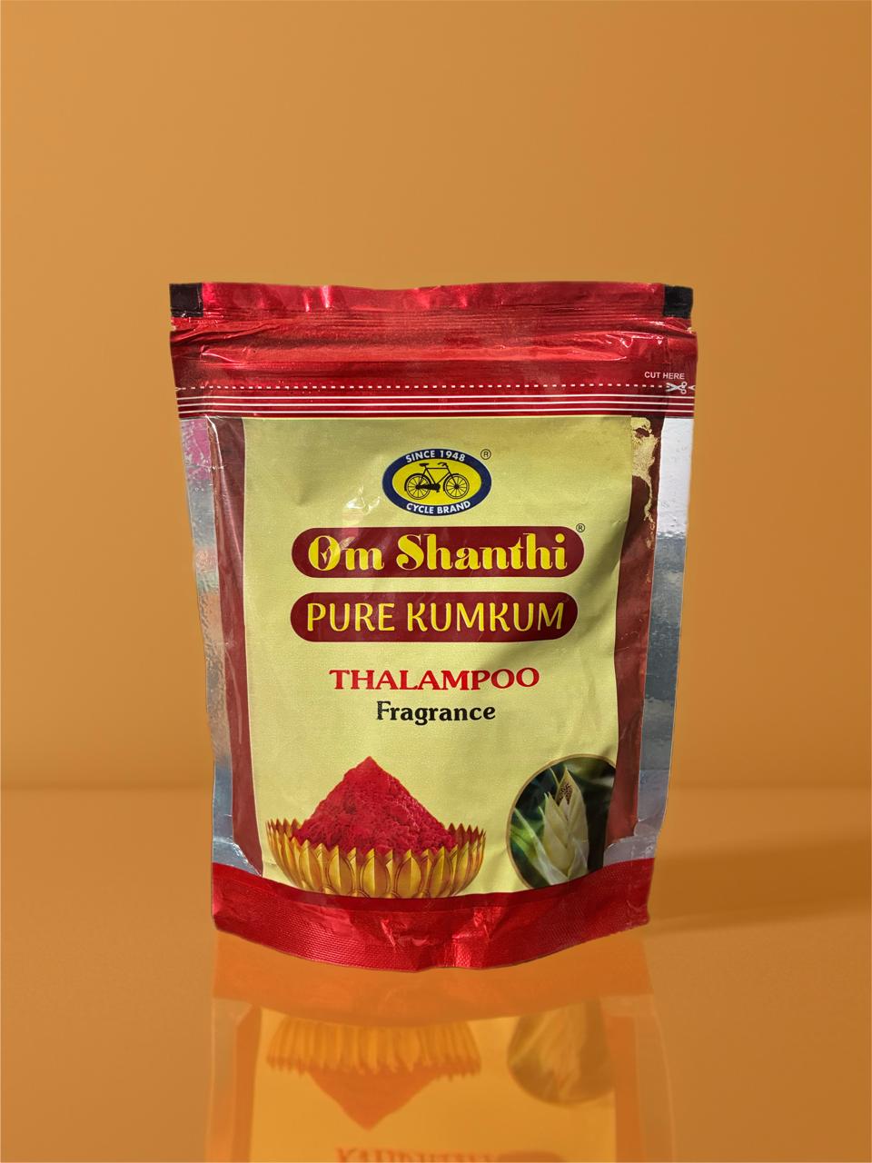 OAM SHANTHI PURE KUNKUM WITH THALAMPOO FRAGRANCE MERUN COLOUR PACK OF 200G