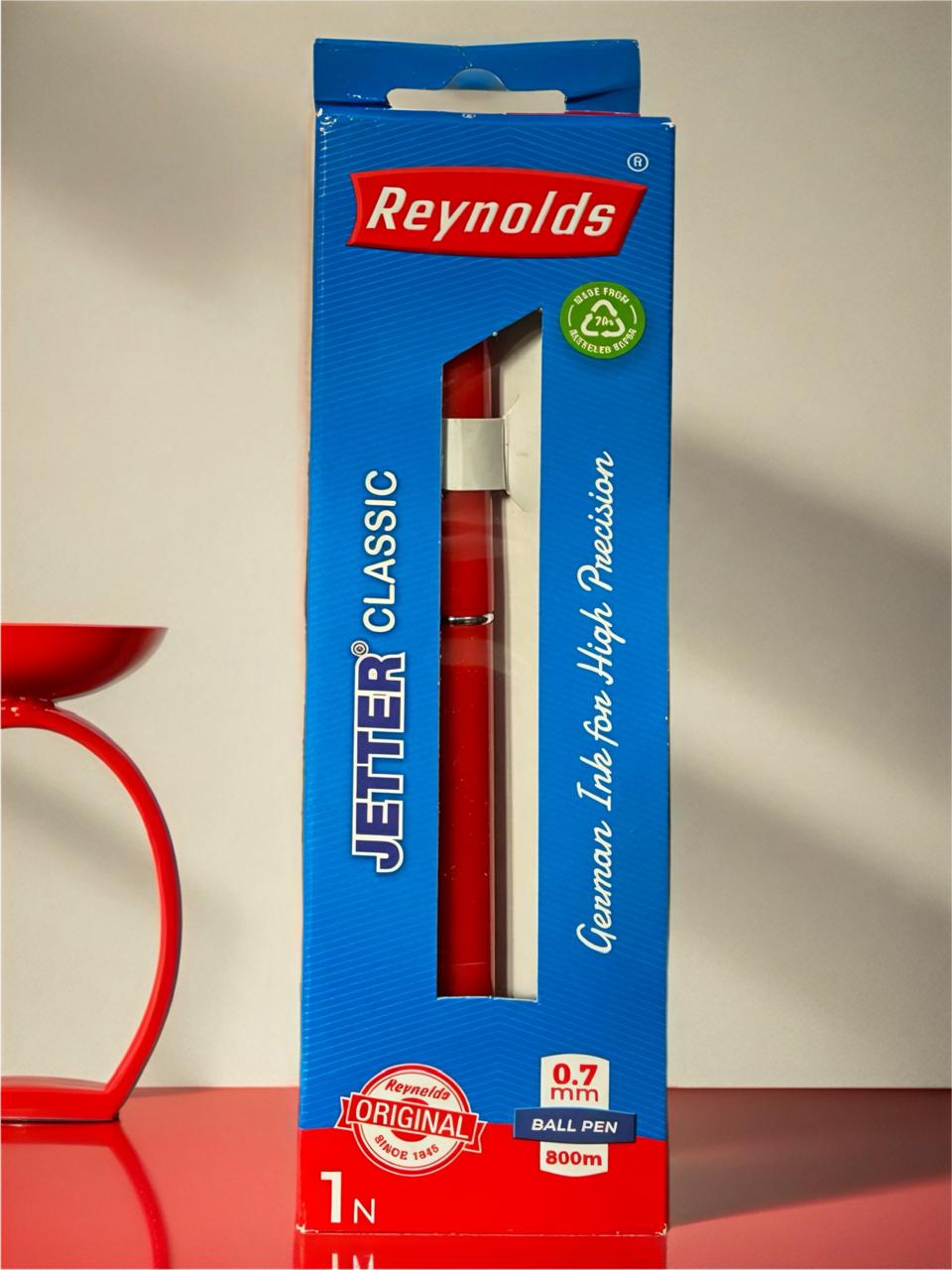 REYNOLDS JETTER CLASSIC BALL PEN SINGLE PACK 0.7MM TIP AND 800 METER WRITING