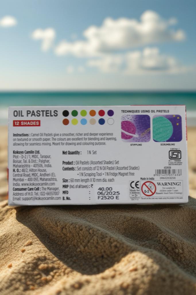 CAMEL OIL PASTELS 12 SHADES