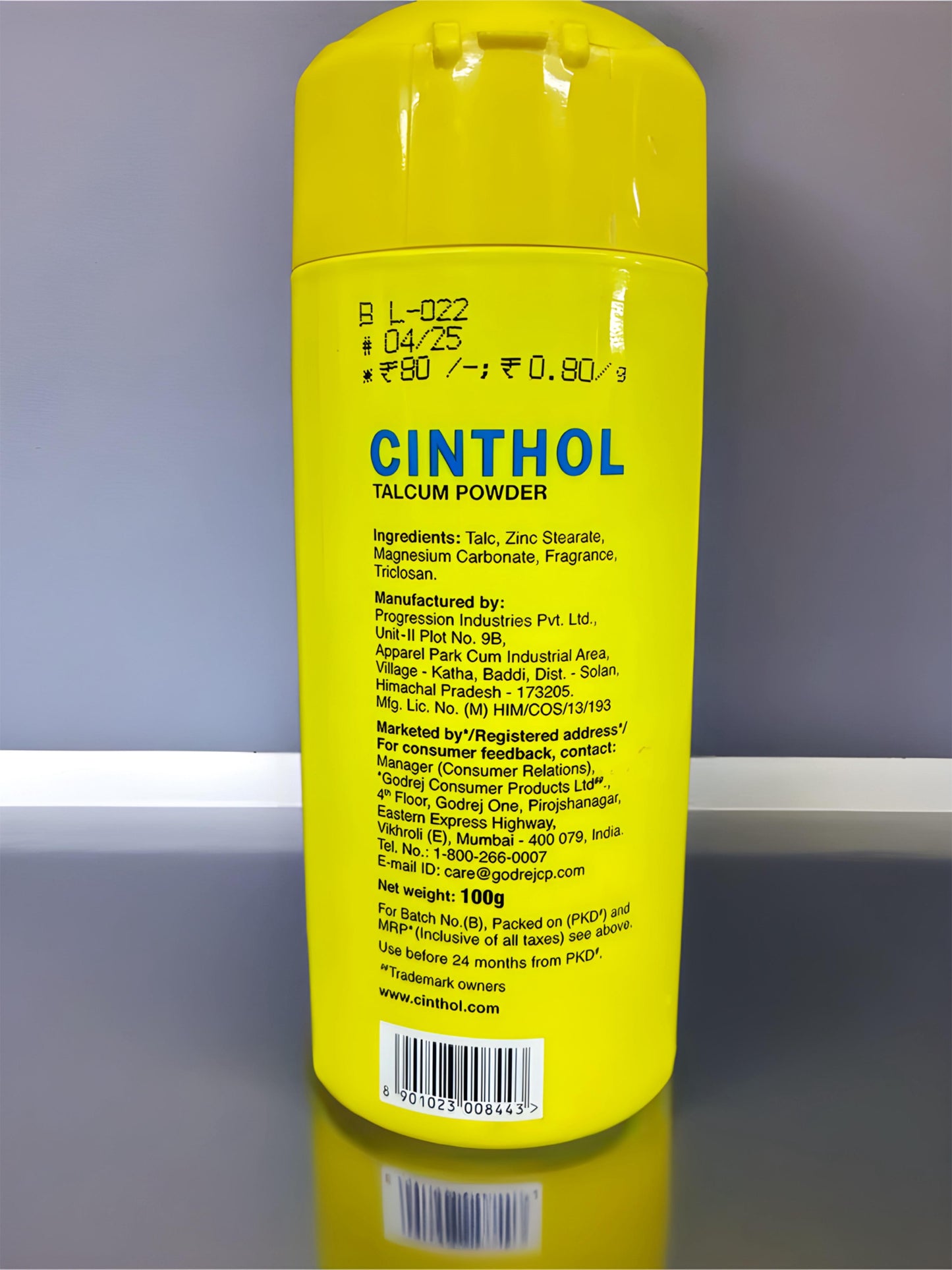 CINTHOL TALCUMPOWDER 100G lime refreshing deo talc