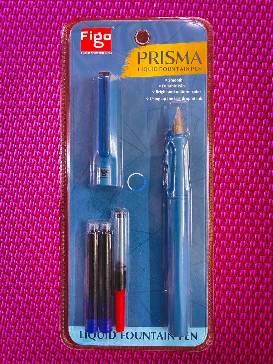 FIGO PRISMA PREMIUM FOUNTAIN PEN WITH TWO CATRIDGES FREE