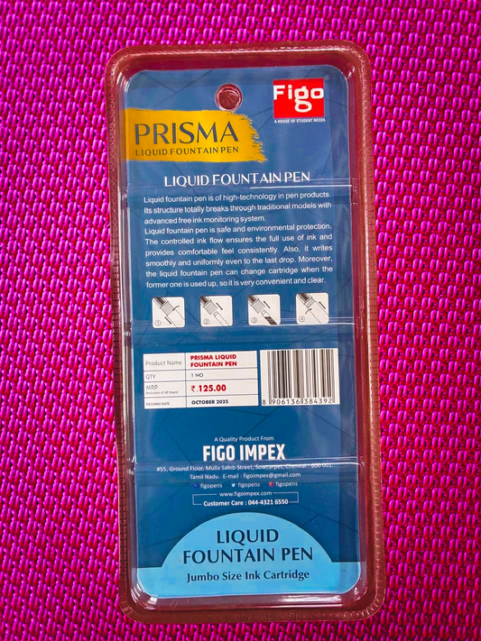 FIGO PRISMA PREMIUM FOUNTAIN PEN WITH TWO CATRIDGES FREE